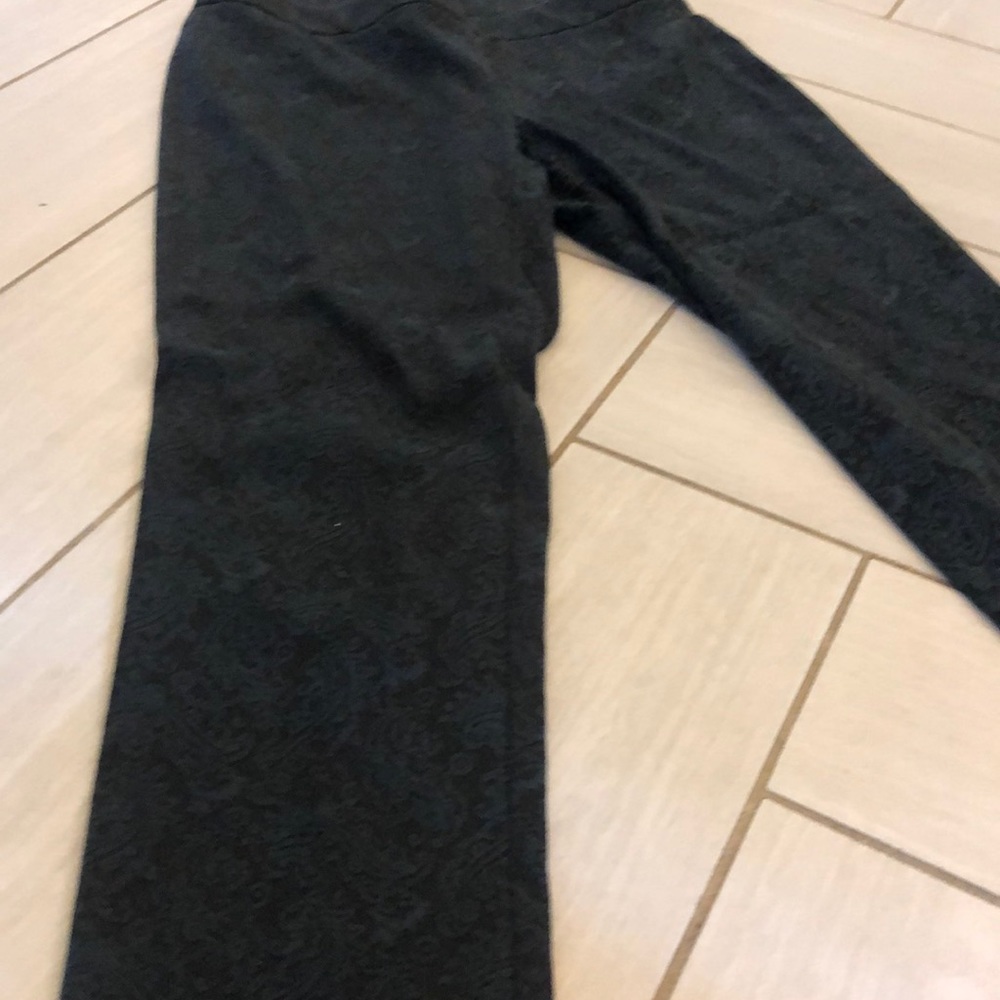 Worth black pants with green designs
